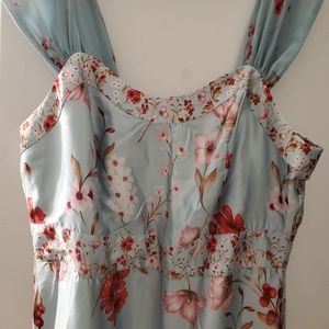 Silky floral dress.